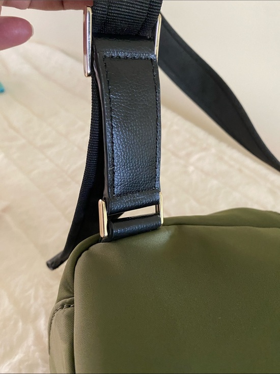 Kate Spade Dawn Nylon Medium Backpack in Olive Green w/  Black Leather Trim main image 13